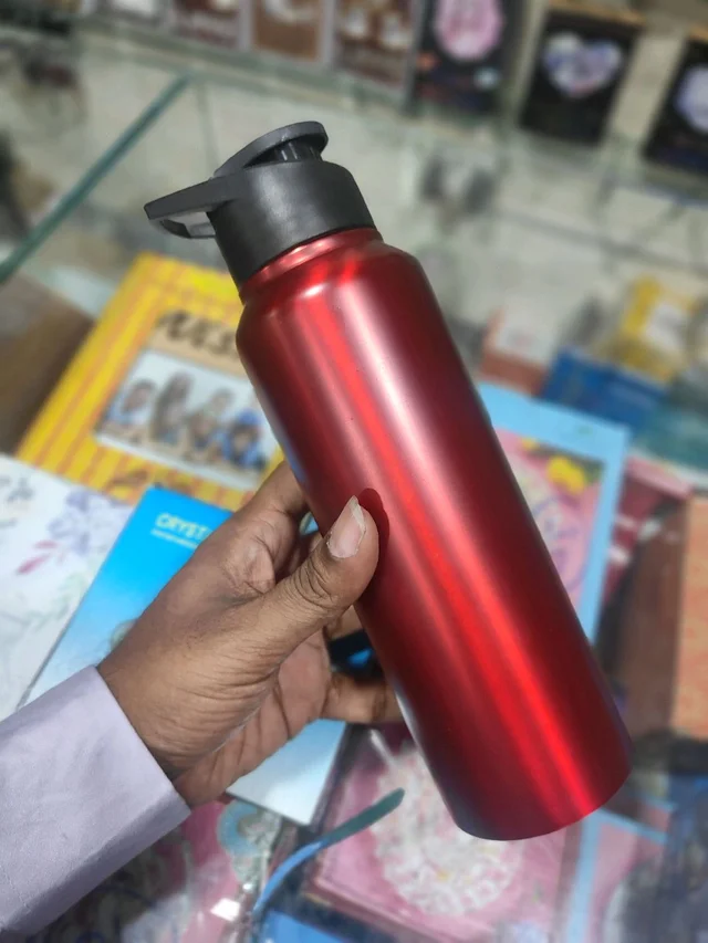Engraved - Wide Mouth Sipper Aluminium 750ml Bottle - Maroon Color