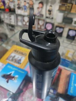 Engraved - Wide Mouth Sipper Aluminium 1 Liter Bottle - Black Color - Blank Material