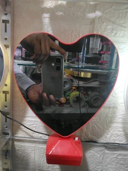 Big Heart Shape | Red Magic Mirror - Blank Material