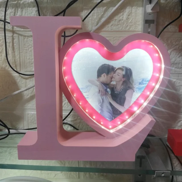 L with Heart Magic Mirror | Pink Color