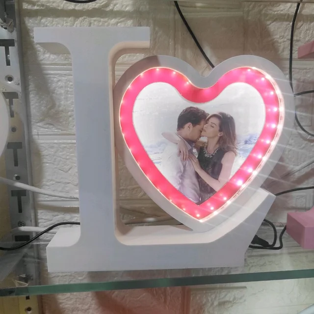 L with Heart Magic Mirror | White Color