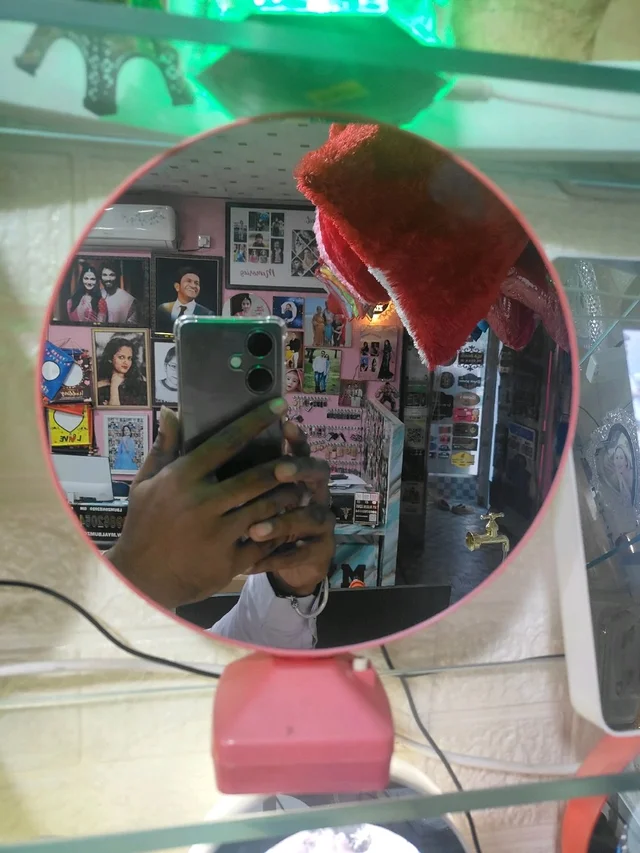 Big Round Shape | Red Magic Mirror - Blank Material