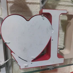 L with Heart Magic Mirror | Red Color - Blank Material