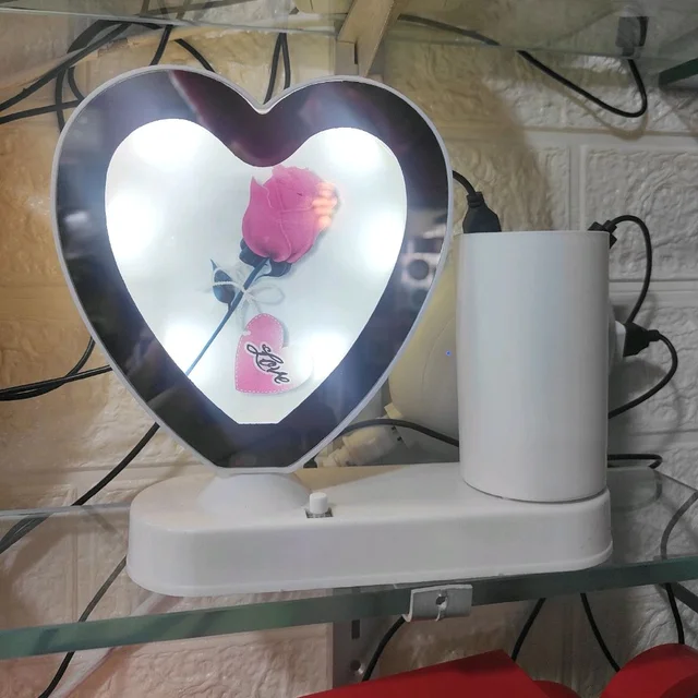 Pen Stand Magic Mirror | Heart Shape