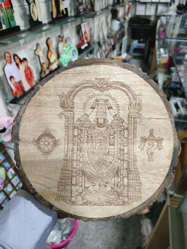 8" Inch Round Shape - Natural Wood