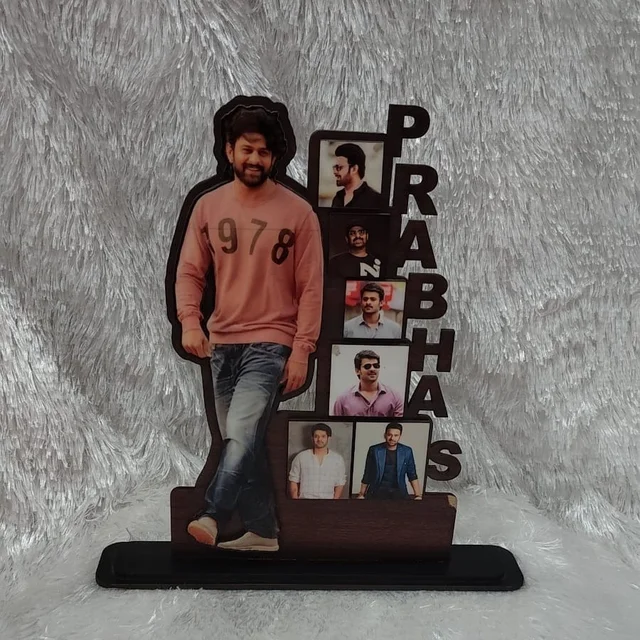  Standing Pic with Name and 6 Pics - Customized Cutout Frame
