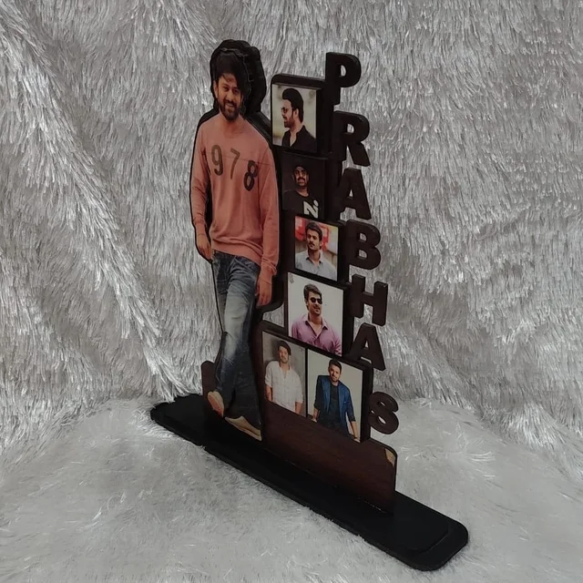 Standing Pic with Name and 6 Pics - Customized Cutout Frame