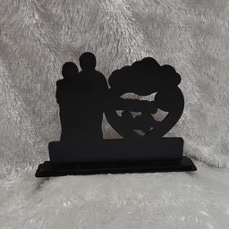 Together Forever Couple Names in Heart - Customized Cutout Frame