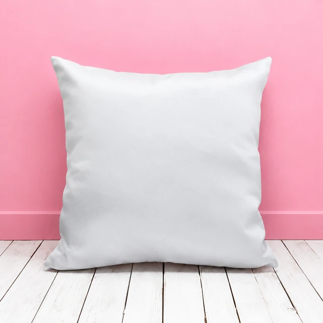16x16 inches White Satin Pillow