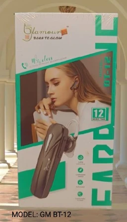 Glamour GM BT-12 Wireless Bluetooth Connectivity Earphone long time Battery Backup