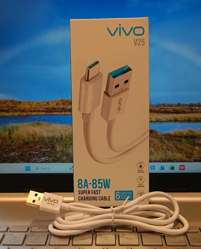 Vivo 8A-85W Super Fast V8/ Micro USB Charging Cable Box Packing.