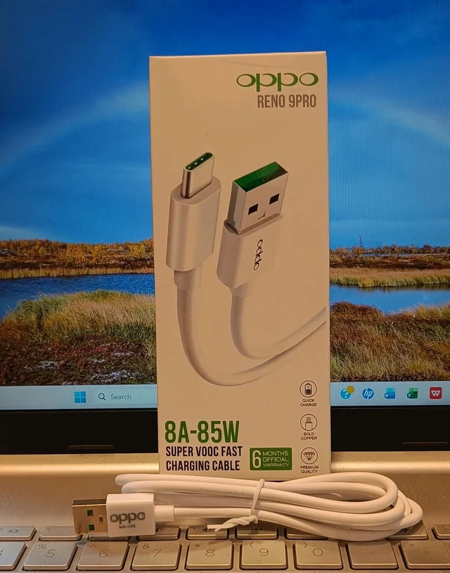 Oppo 8A-85W Super Type C Charging Cable Box Packing.✨⚡