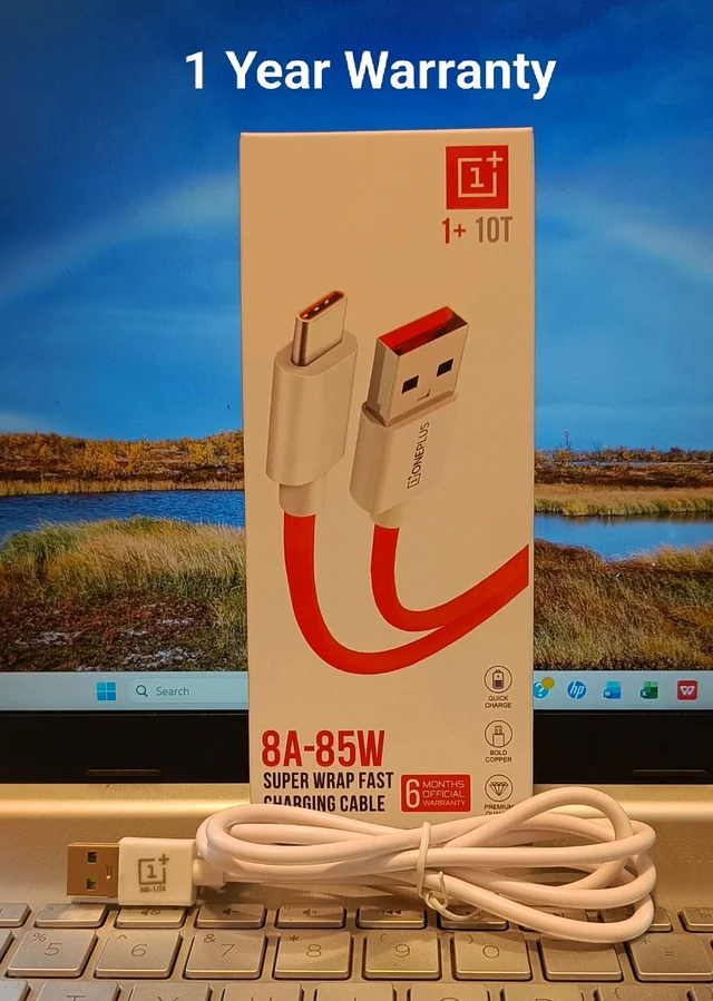 OnePlus 8A-85W Super Fast Type C USB Charging Cable Box Packing ✨⚡🎉