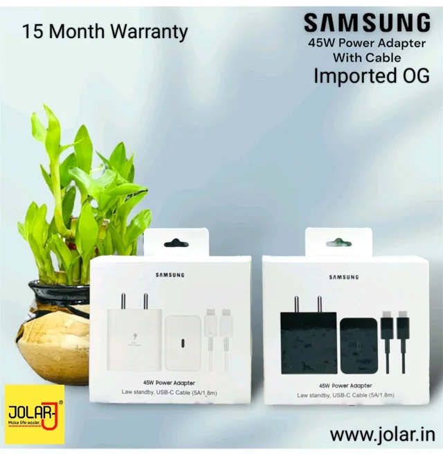 Samsung 45W Power Adapter With C to C Cable 💯 Imported OG (15 Month Warranty)✨