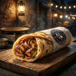 Classic Kolkata Chicken Tikka Kathi Roll