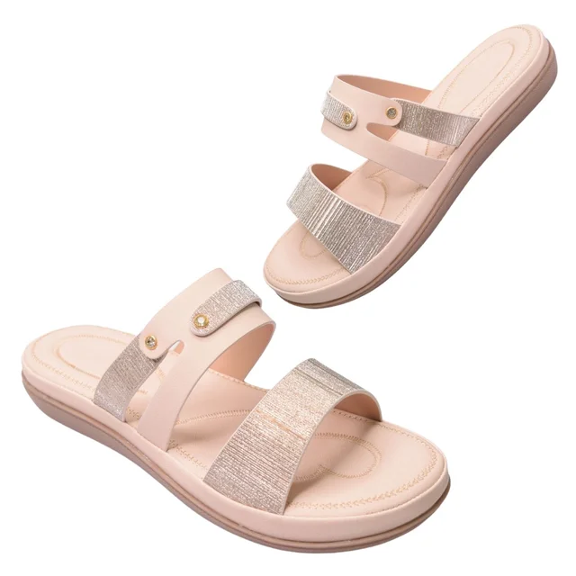 Stepee Flat Arba Sandal With Extra Padding - Cream