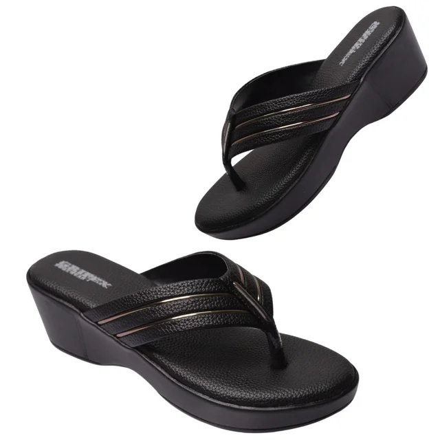 Stepee soft padding comfort slippers for women - Black
