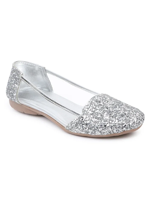 Stepee Women Bellies- 6 Pair set - Silver