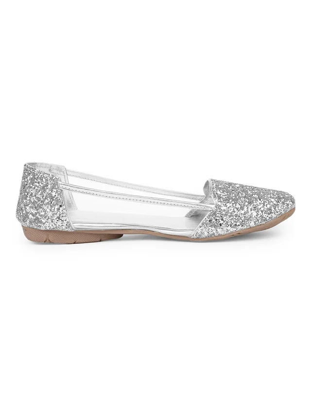 Stepee Women Bellies- 6 Pair set - Silver