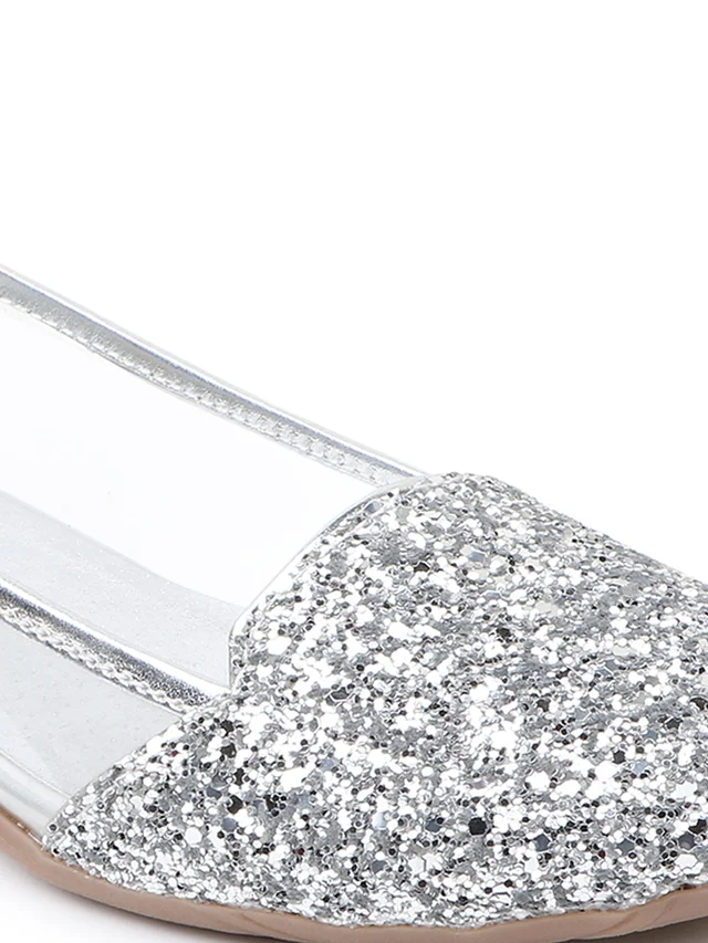 Stepee Women Bellies- 6 Pair set - Silver