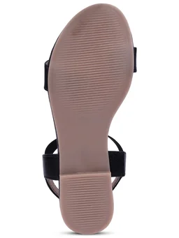 Stepee Flat Sandal -6 Pair set - Black