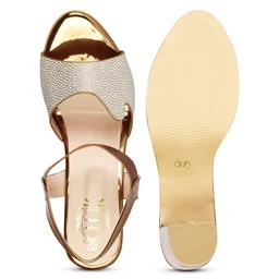 Stepee Glass heel- 6 Pair Set - Copper