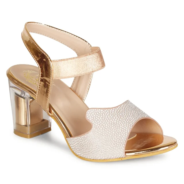 Stepee Glass heel- 6 Pair Set - Rose Gold