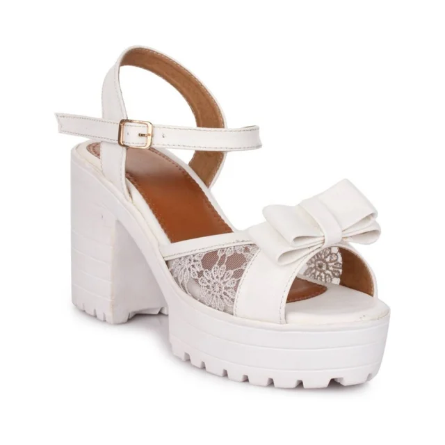 Stepee Women Heel-6 Pair set - White