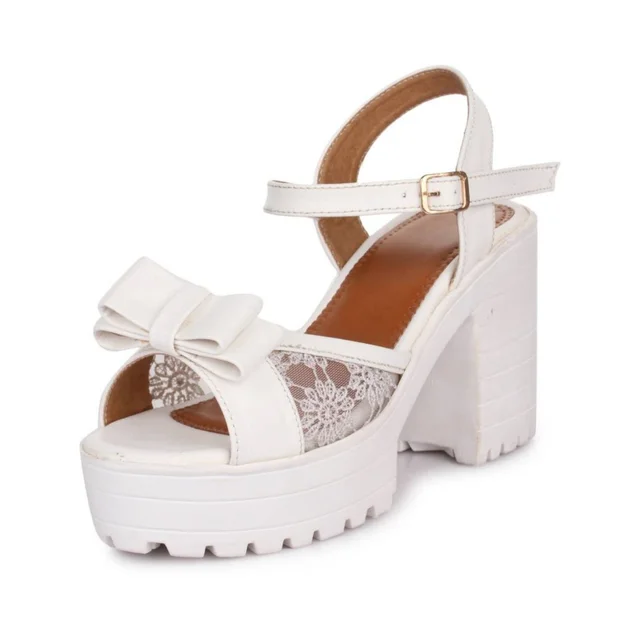 Stepee Women Heel-6 Pair set - White