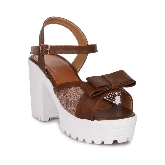 Stepee Women Heel -6 Pair set - Brown
