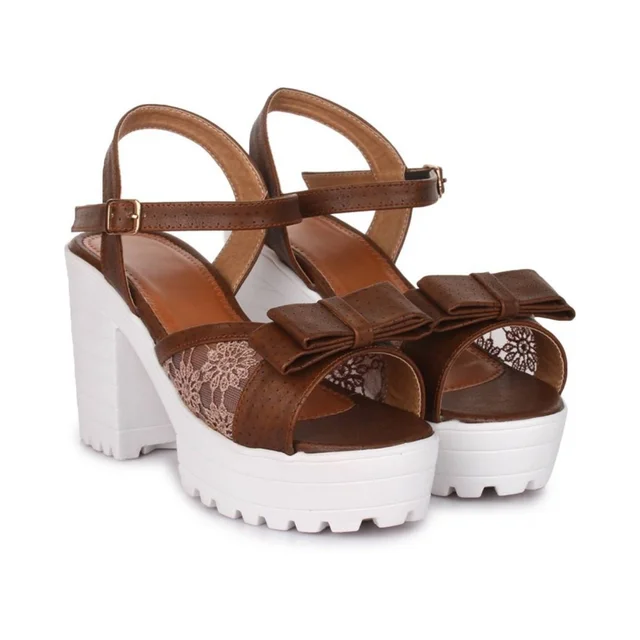 Stepee Women Heel -6 Pair set - Brown