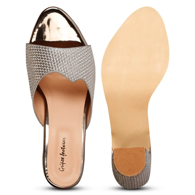 Stepee Grey Fancy Slippers 6 Pair set - Grey