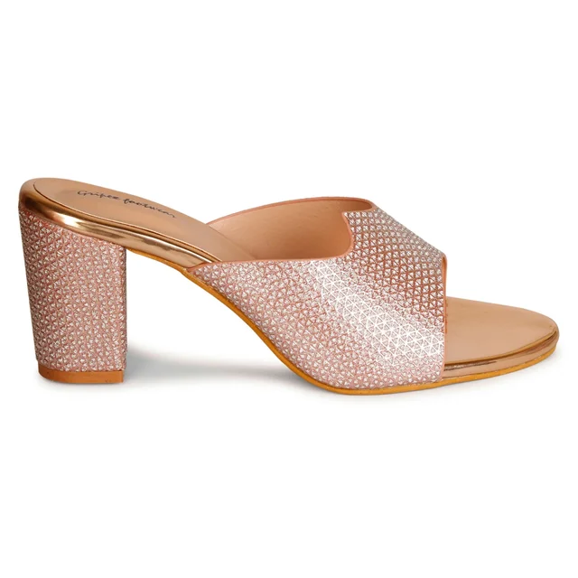 Stepee Sultan Fancy Slippers 6 Pair set - Rose Gold
