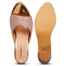 Stepee Sultan Fancy Slippers 6 Pair set - Rose Gold