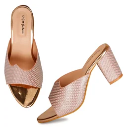 Stepee Sultan Fancy Slippers 6 Pair set - Rose Gold