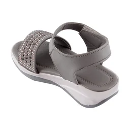 Stepee Grey Kids sandal with siroski 8 Pair set - Grey