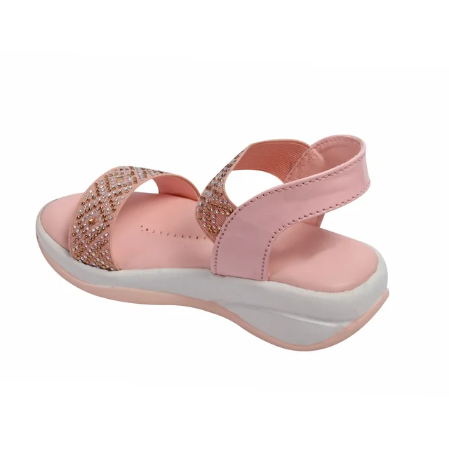 Stepee Pink Kids sandal with siroski 8 Pair set - Sea Pink
