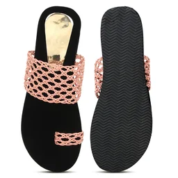 Stepee Pink Bunai Rubber Gola Slipper- 6 Pair Set - Peach