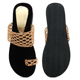 Stepee Beige Bunai Rubber Gola Slipper- 6 Pair Set - Beige