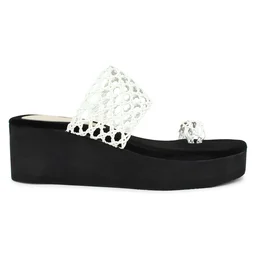 Stepee White Bunai Rubber Gola Slipper- 6 Pair Set - White