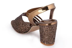 Stepee Coppe r 2 inch heel fancy party wear sandal 6 Pair set - Antique