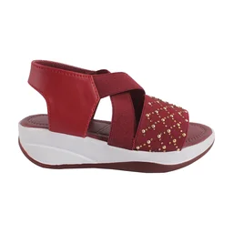 Stepee Cherry Kids sandal with siroski 8 Pair set - Cherry