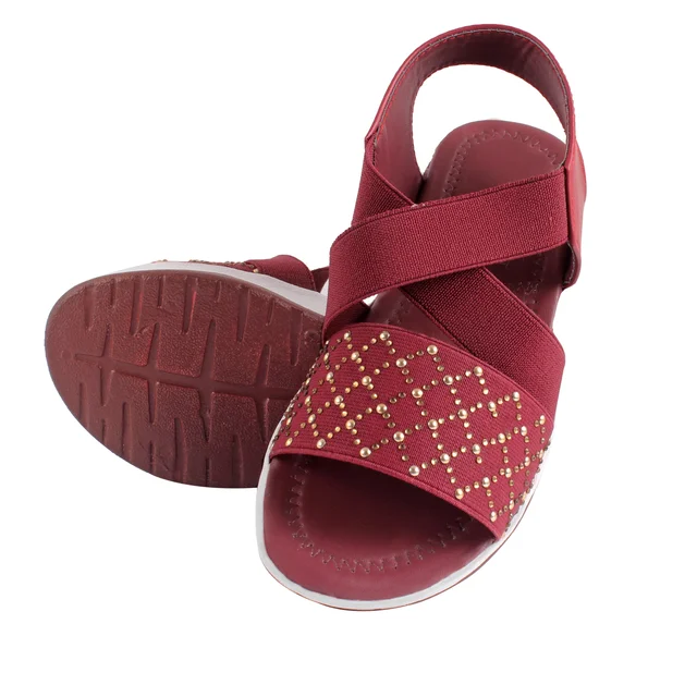 Stepee Cherry Kids sandal with siroski 8 Pair set - Cherry