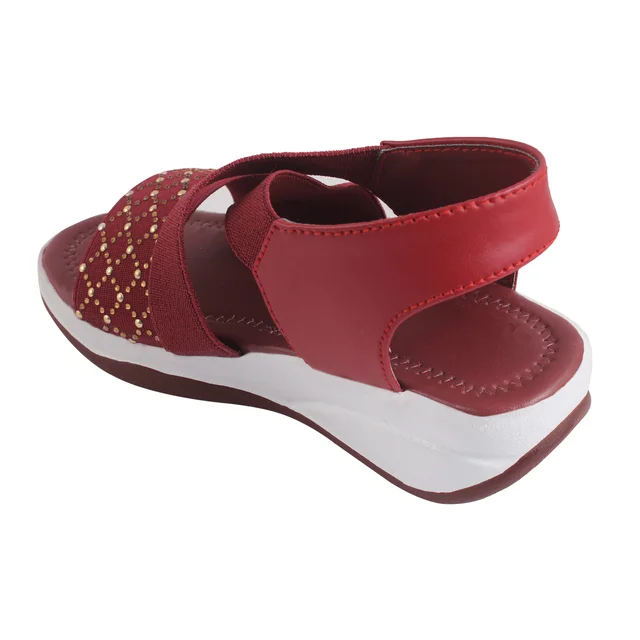 Stepee Cherry Kids sandal with siroski 8 Pair set - Cherry