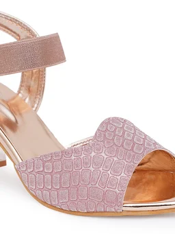 Stepee Rose Gold partywear Bridal heels 6 pair set - Rose gold