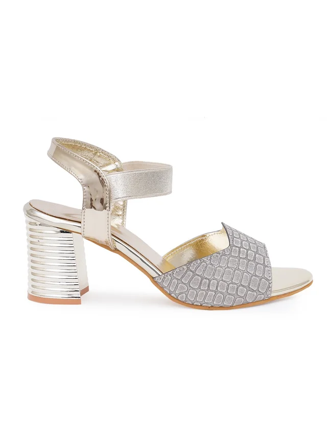 Stepee Golden partywear Bridal heels 6 pair set - Gold