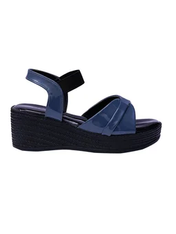 Stepee Navy Grey Platform Heel sandal 6 Pair set - Navy grey