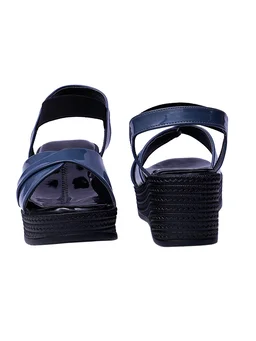 Stepee Navy Grey Platform Heel sandal 6 Pair set - Navy grey