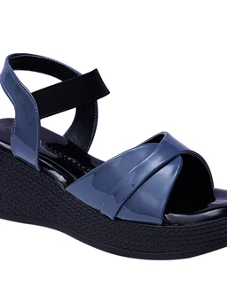 Stepee Navy Grey Platform Heel sandal 6 Pair set - Navy grey