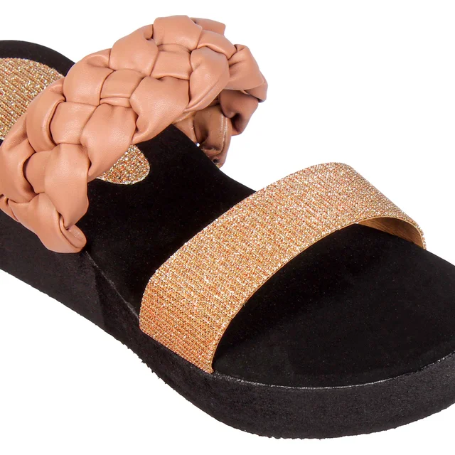 Stepee Peach Bunai Rubber Gola Slipper- 6 Pair Set - Peach